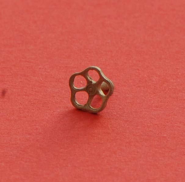 Handrad, fünf Spreichen, blumig,  3,5mm Durchmesser, 1 Stück. NG 0, 1, 2