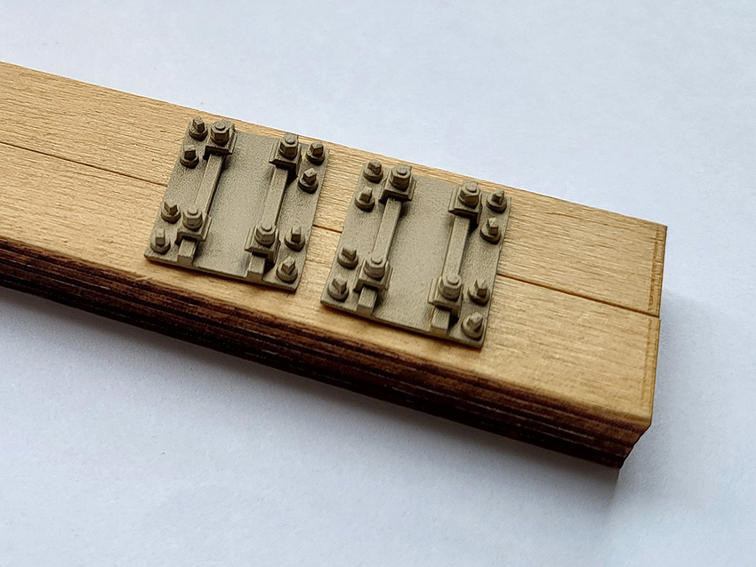 Rp 18, Doppelkleineisen gerade für Code 250 Profil / 1 Paar, NG 2.