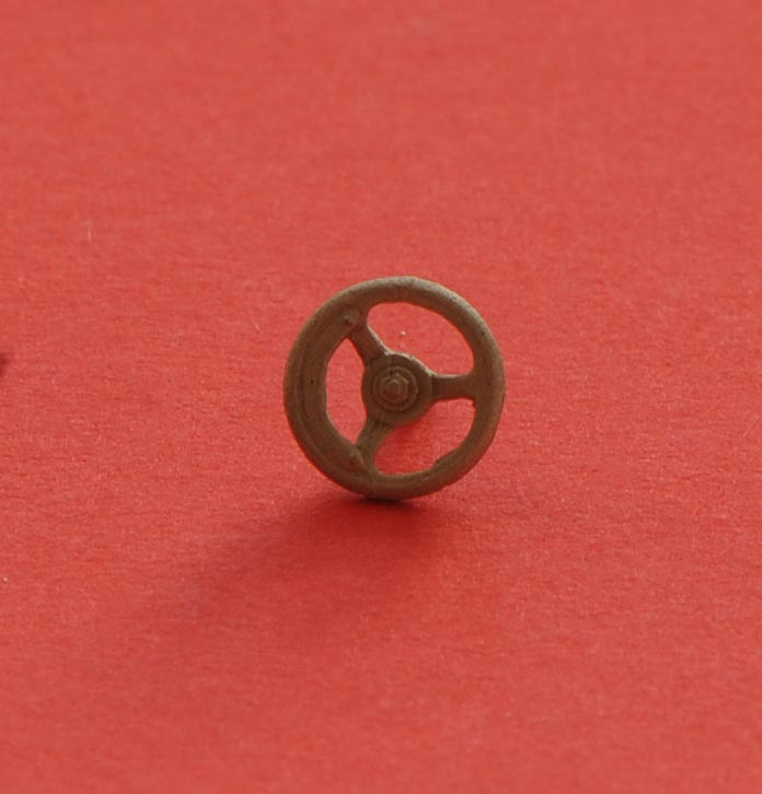 Handrad, drei Spreichen, 5,5mm Durchmesser, 1 Stück. NG 0, 1, 2